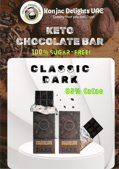 100% Sugar-free Classic Dark Keto Chocolate Bars