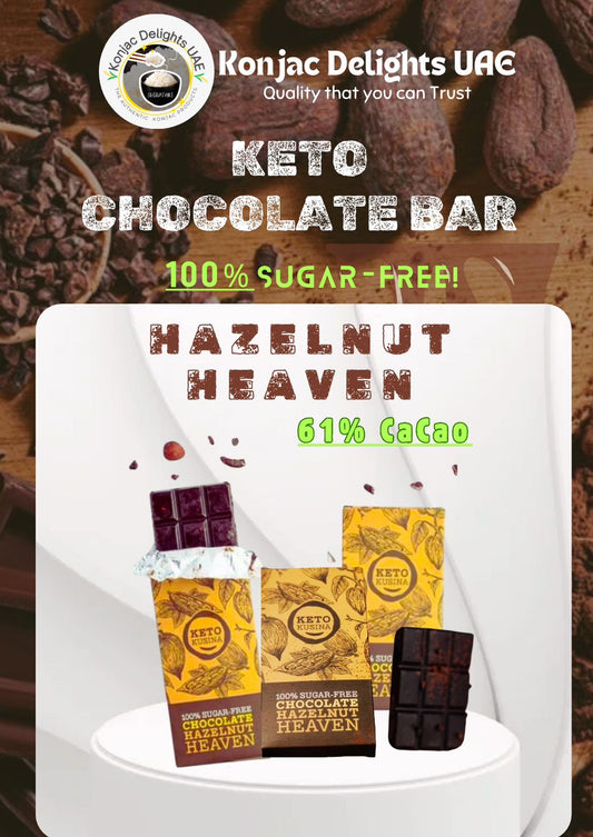 100% Sugar-free Hazelnut Heaven Keto Chocolate Bars